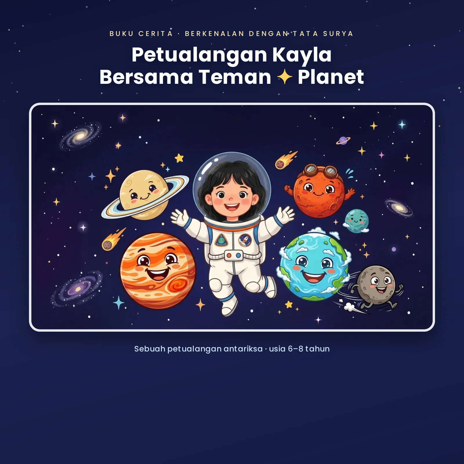 Sampul buku "Petualangan Kayla Bersama Teman Planet" — buku karya Kayla