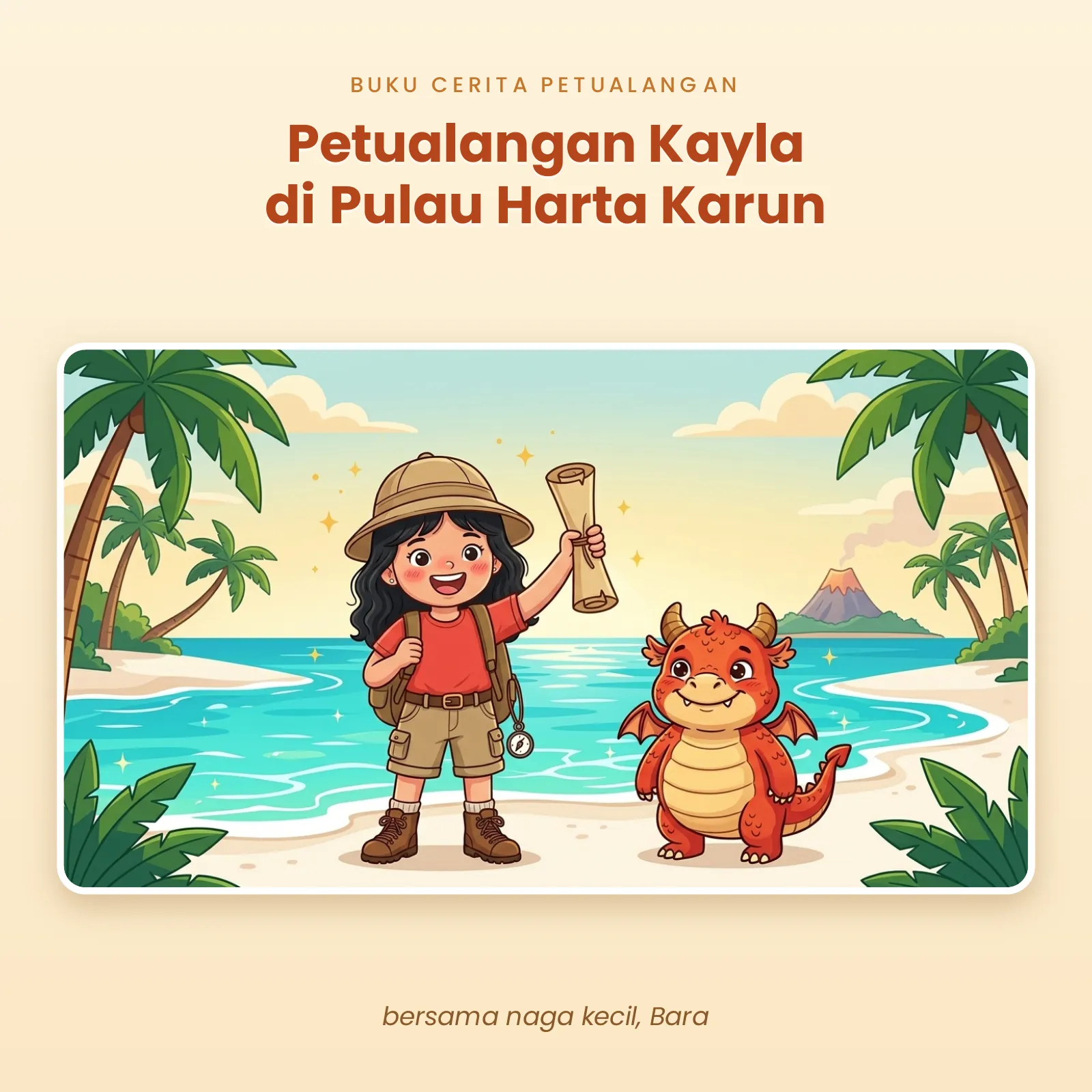 Sampul buku "Petualangan Kayla di Pulau Harta Karun" — buku karya Kayla