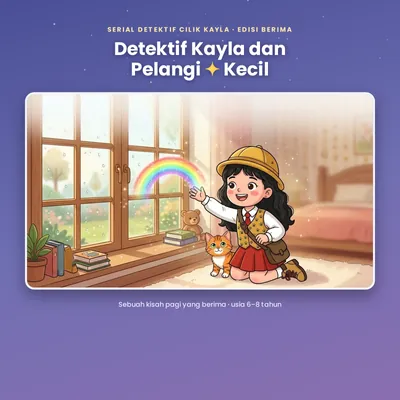 Sampul buku "Detektif Kayla dan Pelangi Kecil" karya Kayla