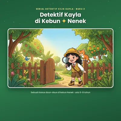 Sampul buku "Detektif Kayla di Kebun Nenek" karya Kayla