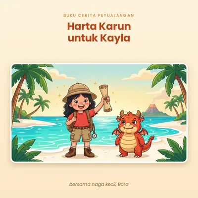 Sampul buku "Harta Karun untuk Kayla" karya Kayla